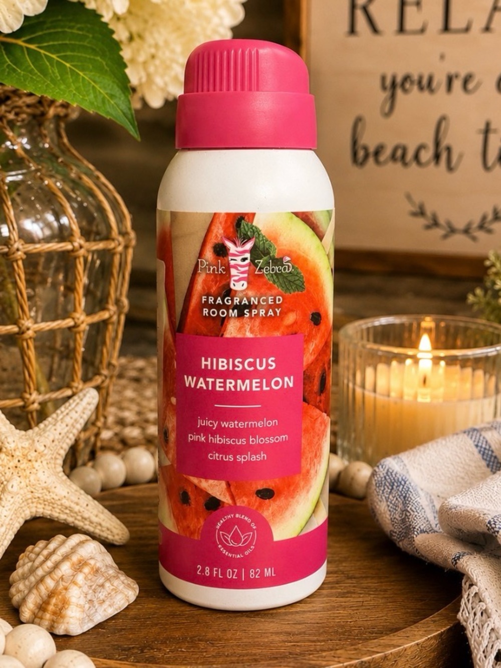 Pink Zebra Hibiscus Watermelon Fragranced Room Spray